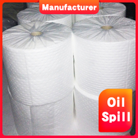 Seguro y conveniente Rollo absorbente de aceite pesado fundido por soplado para limpiar el derrame de aceite