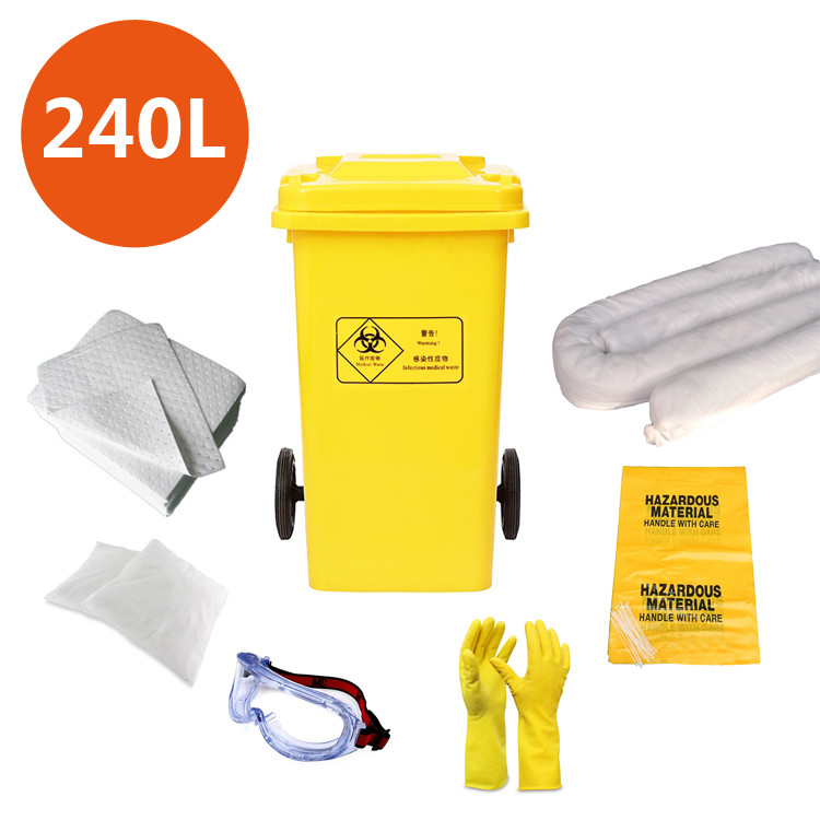 Kits para derrames de petróleo blancos ambientales de alta calidad de 240L para derrames de petróleo limpios